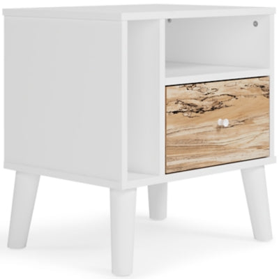 Ashley Piperton Two-tone Brown White 1 Drawer Nightstand
