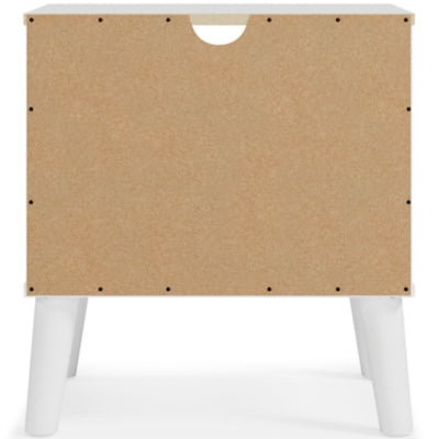 Ashley Piperton Two-tone Brown White 1 Drawer Nightstand