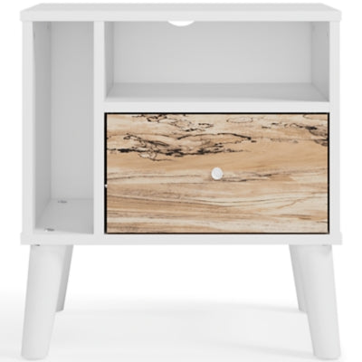 Ashley Piperton Two-tone Brown White 1 Drawer Nightstand