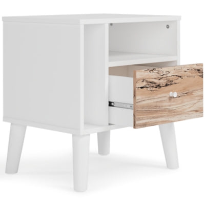 Ashley Piperton Two-tone Brown White 1 Drawer Nightstand