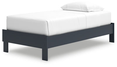 Ashley Simmenfort Navy Blue Twin Platform Bed