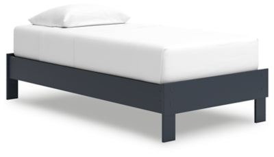 Ashley Simmenfort Navy Blue Twin Platform Bed