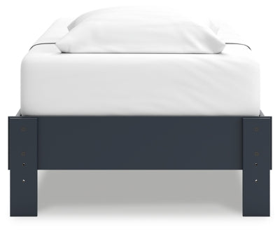Ashley Simmenfort Navy Blue Twin Platform Bed