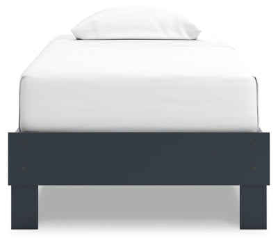 Ashley Simmenfort Navy Blue Twin Platform Bed
