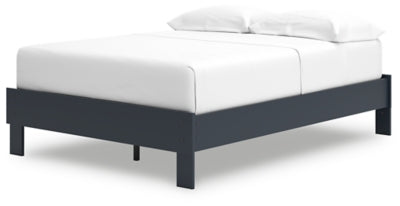 Ashley Simmenfort Navy Blue Full Platform Bed