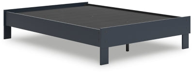 Ashley Simmenfort Navy Blue Full Platform Bed