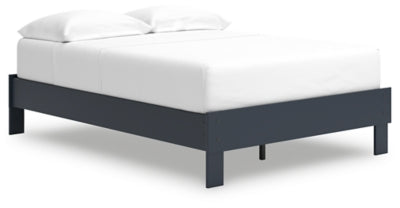 Ashley Simmenfort Navy Blue Full Platform Bed