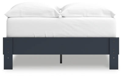 Ashley Simmenfort Navy Blue Full Platform Bed