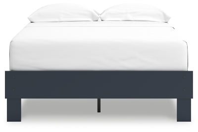 Ashley Simmenfort Navy Blue Full Platform Bed