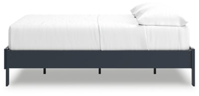 Ashley Simmenfort Navy Blue Full Platform Bed