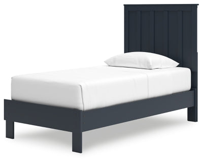 Ashley Simmenfort Navy Blue Twin Platform Bed