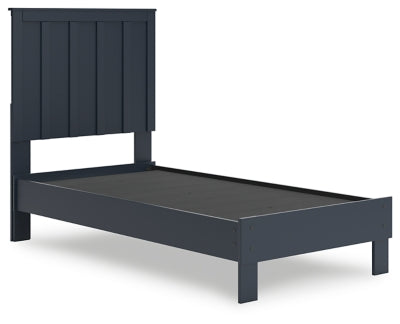 Ashley Simmenfort Navy Blue Twin Platform Bed