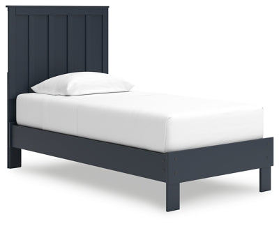 Ashley Simmenfort Navy Blue Twin Platform Bed