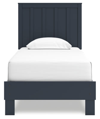 Ashley Simmenfort Navy Blue Twin Platform Bed