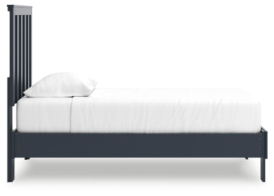 Ashley Simmenfort Navy Blue Twin Platform Bed