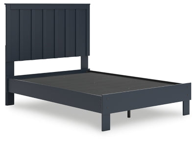 Ashley Simmenfort Navy Blue Full Platform Bed