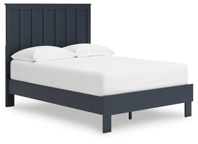 Ashley Simmenfort Navy Blue Full Platform Bed