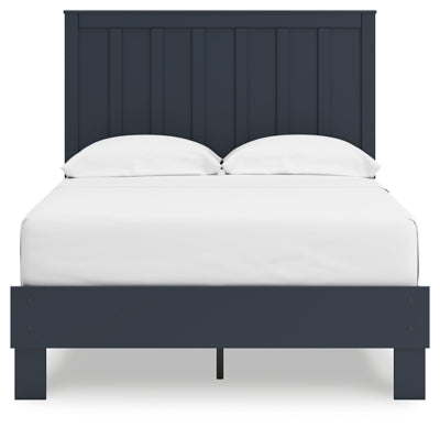Ashley Simmenfort Navy Blue Full Platform Bed