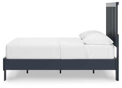 Ashley Simmenfort Navy Blue Full Platform Bed
