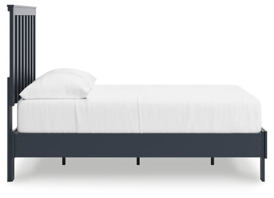 Ashley Simmenfort Navy Blue Full Platform Bed