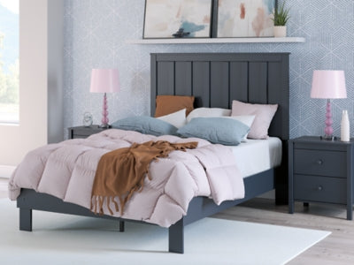 Ashley Simmenfort Navy Blue Full Platform Bed