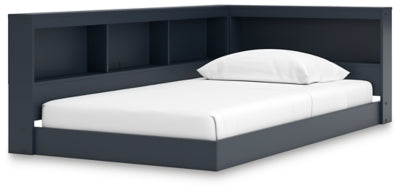 Ashley Simmenfort Navy Blue Twin Bookcase Storage Bed