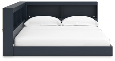 Ashley Simmenfort Navy Blue Full Bookcase Storage Bed