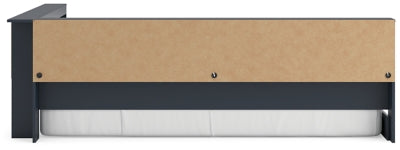 Ashley Simmenfort Navy Blue Full Bookcase Storage Bed