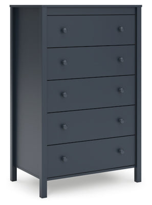 Ashley Simmenfort Navy Blue Chest of Drawers