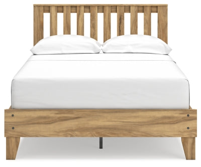 Ashley Bermacy Light Brown Full Platform Panel Bed