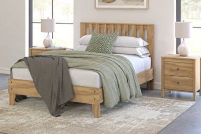Ashley Bermacy Light Brown Full Platform Panel Bed