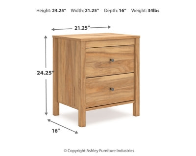 Ashley Bermacy Light Brown Nightstand
