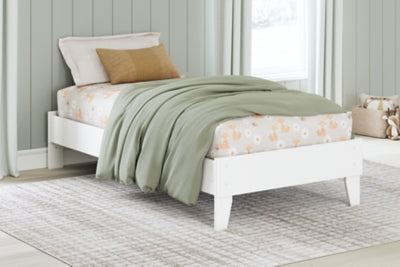 Ashley Hallityn White Twin Platform Bed
