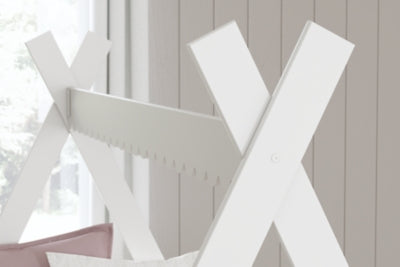 Ashley Hallityn White Full Tent Bed