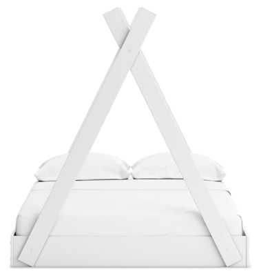 Ashley Hallityn White Full Tent Bed