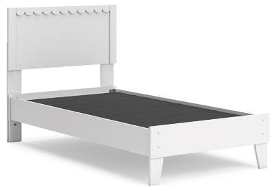 Ashley Hallityn White Twin Panel Platform Bed