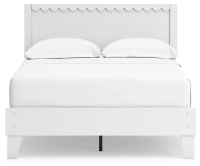 Ashley Hallityn White Full Panel Platform Bed