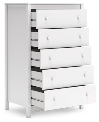 Ashley Hallityn White Chest of Drawers