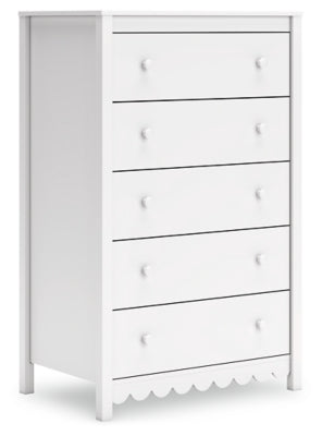 Ashley Hallityn White Chest of Drawers