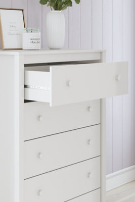 Ashley Hallityn White Chest of Drawers