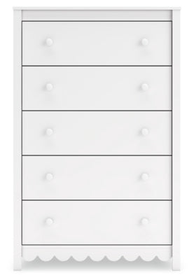Ashley Hallityn White Chest of Drawers