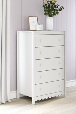 Ashley Hallityn White Chest of Drawers