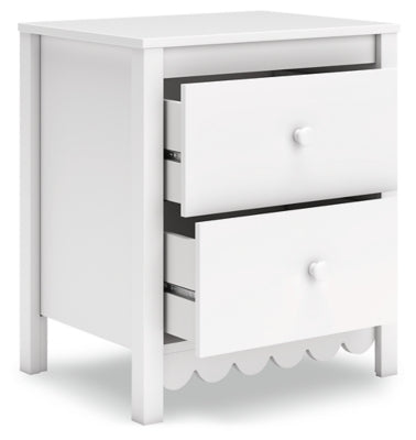 Ashley Hallityn White Nightstand