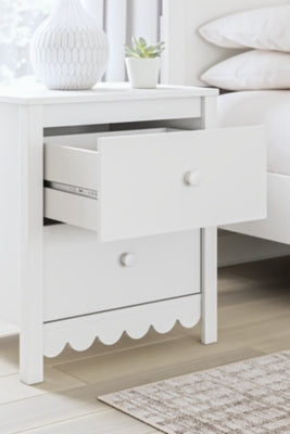 Ashley Hallityn White Nightstand