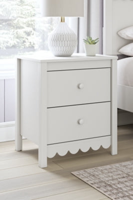 Ashley Hallityn White Nightstand