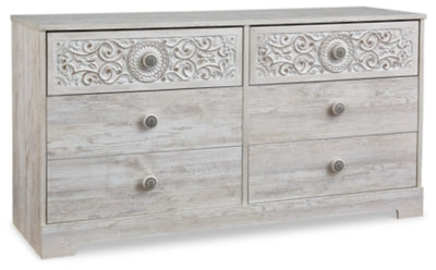 Ashley Paxberry Whitewash 59" W Dresser