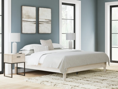 Ashley Socalle Light Natural King Platform Bed