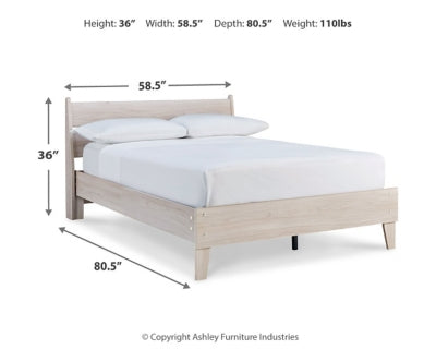 Ashley Socalle Natural Full Panel Platform Bed