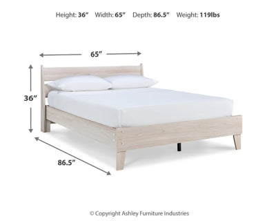 Ashley Socalle Natural Queen Panel Platform Bed