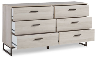 Ashley Socalle Light Natural 6 Drawer Dresser